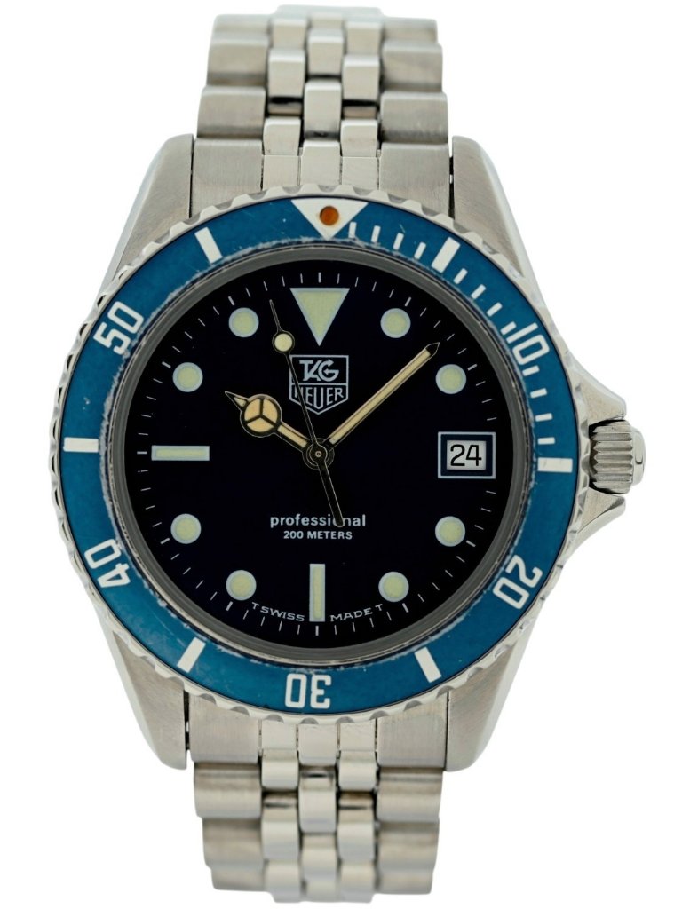 Tag Heuer 37mm Men's Blue Dial 1000 Series Dive Watch Jubilee Band! 980.613 B! — image 6 of 8